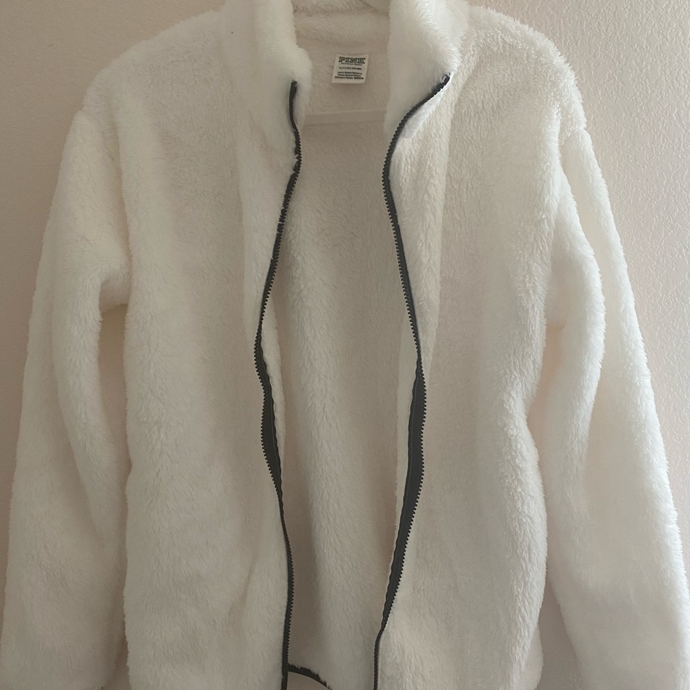 PINK Victoria Secret fuzzy zip up